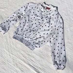 Vintage polka dot blouse